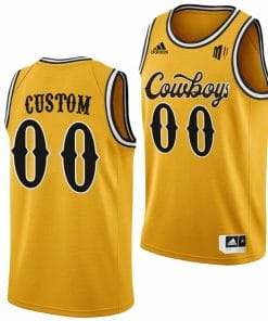 Custom Wyoming Cowboys Jersey Name and Number College Basketball Gold
