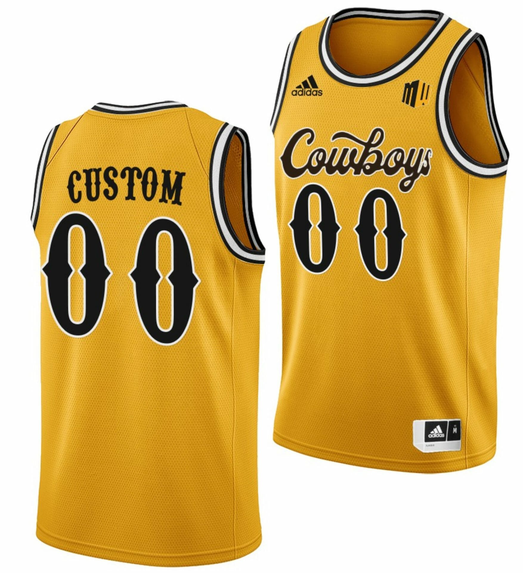 Custom Wyoming Cowboys Jersey Name and Number College Basketball Gold 1 Custom Wyoming Cowboys Jersey Name and Number College Basketball Gold