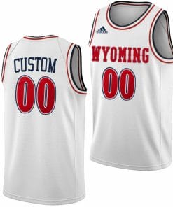 Custom Wyoming Cowboys Jersey Name and Number College Basketball White