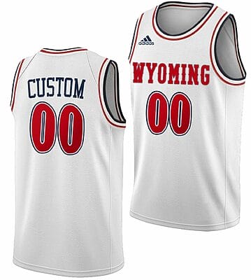 Custom Wyoming Cowboys Jersey Name and Number College Basketball White