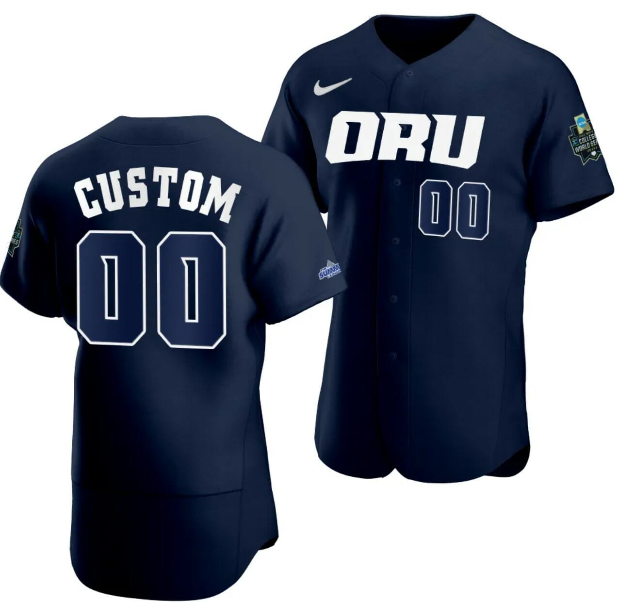2023 College World Series Custom Oral Roberts Golden Eagles Jersey Name and Number NCAA Baseball Navy #00 1 2023 College World Series Custom Oral Roberts Golden Eagles Jersey Name and Number NCAA Baseball Navy #00