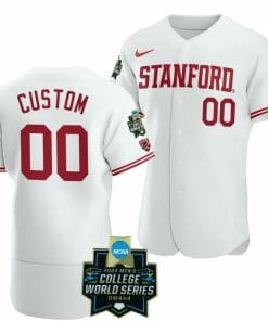 2023 NCAA Baseball College World Series Custom Stanford Cardinal Jersey Name and Number OMAHA 8 White #00