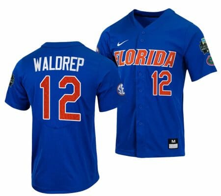 Hurston Waldrep Jersey Florida Gators 2023 College World Series Royal #12 NCAA Baseball 8 Hurston Waldrep Jersey Florida Gators 2023 College World Series Royal #12 NCAA Baseball