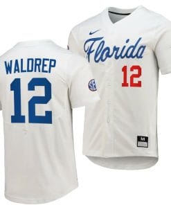Hurston Waldrep Jersey Florida Gators 2023 College World Series White #12 Replica NCAA Baseball