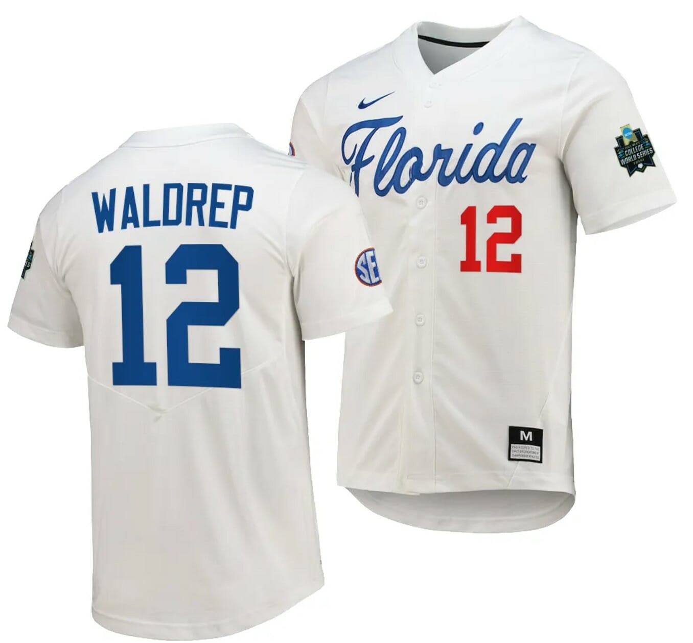 Hurston Waldrep Jersey Florida Gators 2023 College World Series White #12 Replica NCAA Baseball 1 Hurston Waldrep Jersey Florida Gators 2023 College World Series White #12 Replica NCAA Baseball