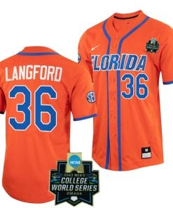 Wyatt Langford Jersey Florida Gators #36 Orange NCAA 2023 College World Series Baseball