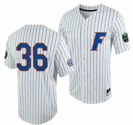 Wyatt Langford Jersey Florida Gators #36 White Royal 2023 College World Series NCAA Baseball 8 Wyatt Langford Jersey Florida Gators #36 White Royal 2023 College World Series NCAA Baseball