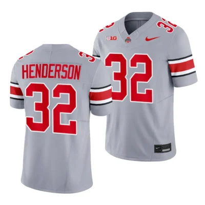 Ohio State Buckeyes #32 TreVeyon Henderson 2023 Alternate Gary Limited Football Jersey