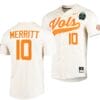 Griffin Merritt Jersey Tennessee Volunteers #10 Natural 2023 NCAA Baseball College World Series OMAHA 8