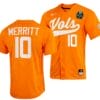 Griffin Merritt Jersey Tennessee Volunteers #10 Orange 2023 NCAA Baseball College World Series OMAHA 8