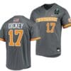 Jared Dickey Jersey Tennessee Volunteers #17 Gray 2023 NCAA Baseball College World Series OMAHA 8
