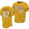 LSU Tigers NCAA Baseball Tommy White Jersey 2023 College World Series Champions Gold #47