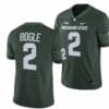 Michigan State Spartans #2 Khris Bogle Jersey College Football Green 2023 Game 7 Michigan State Spartans #2 Khris Bogle Jersey College Football Green 2023 Game