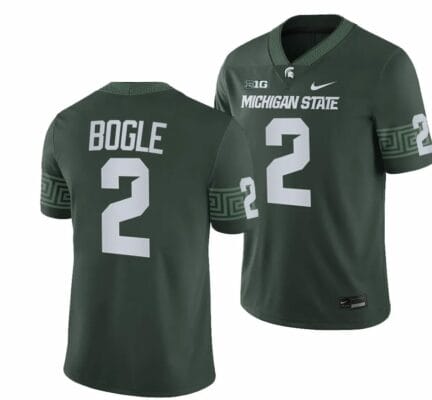 Michigan State Spartans #2 Khris Bogle Jersey College Football Green 2023 Game 10 Michigan State Spartans #2 Khris Bogle Jersey College Football Green 2023 Game