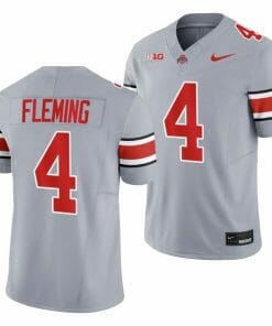 Ohio State Buckeyes #4 Julian Fleming 2023 Alternate Gary Limited Football Jersey