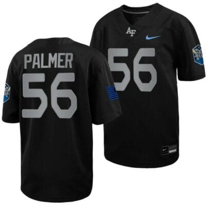 Air Force Falcons Cole Palmer Jersey #56 Football 2022 Space Force Rivalry Alternate Black 10 Air Force Falcons Cole Palmer Jersey #56 Football 2022 Space Force Rivalry Alternate Black