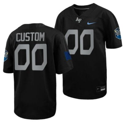 Custom Air Force Falcons Jersey Name and Number Football 2022 Space Force Rivalry Alternate Black 10 Custom Air Force Falcons Jersey Name and Number Football 2022 Space Force Rivalry Alternate Black