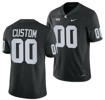 Custom Michigan State Spartans Jersey Name and Number Alternate Black College Football 2023 10 Custom Michigan State Spartans Jersey Name and Number Alternate Black College Football 2023