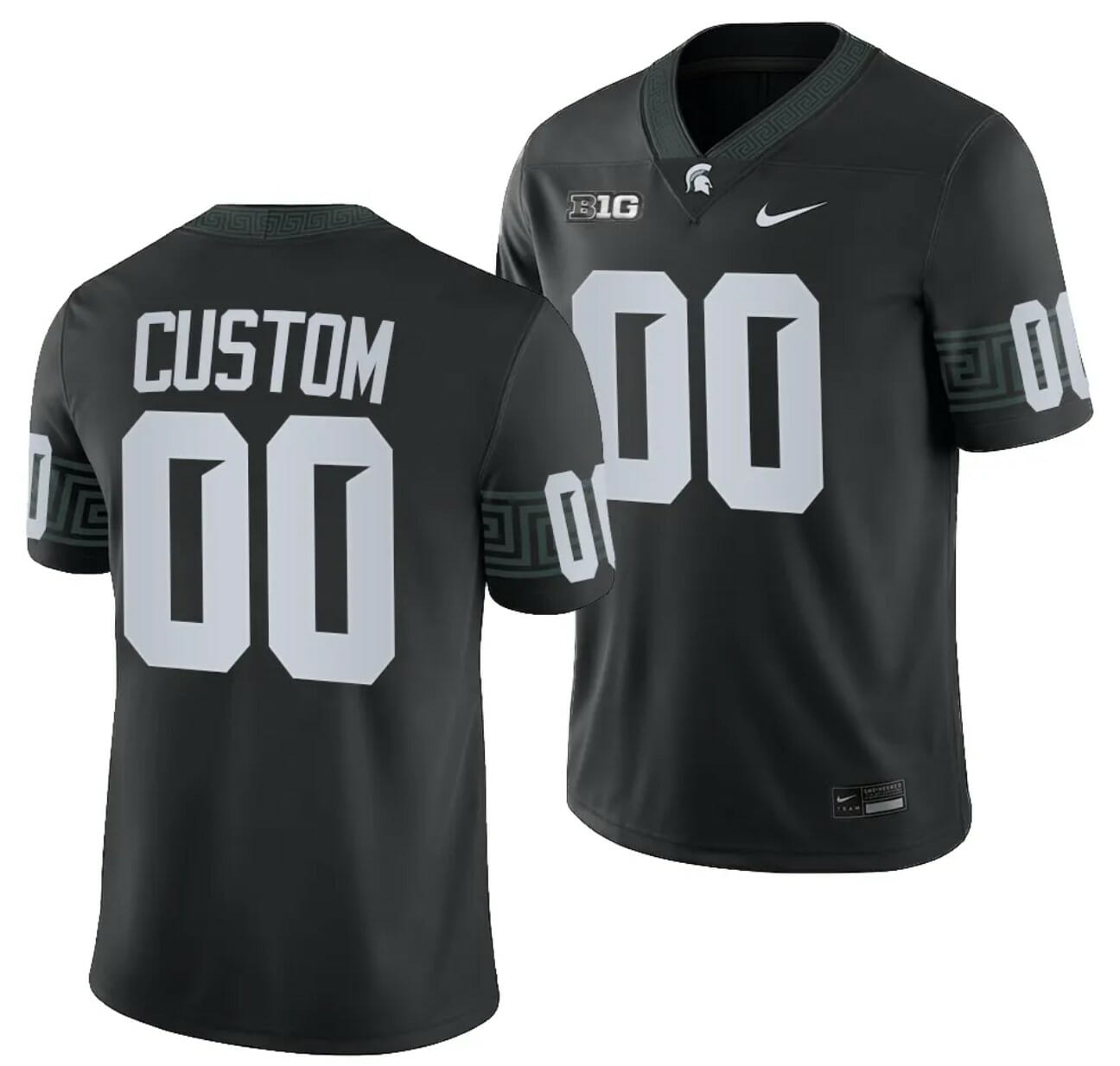 Custom Michigan State Spartans Jersey Name and Number Alternate Black College Football 2023 1 Custom Michigan State Spartans Jersey Name and Number Alternate Black College Football 2023