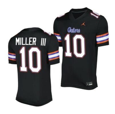 Florida Gators Jack Miller III Jersey #10 Alternate Game Black 2023 Salute To Service Uniform 10 Florida Gators Jack Miller III Jersey #10 Alternate Game Black 2023 Salute To Service Uniform
