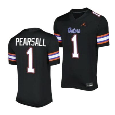 Florida Gators Ricky Pearsall Jersey #1 Alternate Game Black 2023 Salute To Service Uniform
