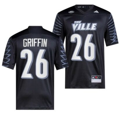 Louisville Cardinals MJ Griffin Jersey #26 College Football 2023 Premier Black 10 Louisville Cardinals MJ Griffin Jersey #26 College Football 2023 Premier Black