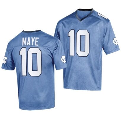 North Carolina Tar Heels Drake Maye Jersey #10 College Football 2023 Replica Blue