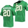 Notre Dame Fighting Irish #20 Benjamin Morrison Jersey College Football Green 2023