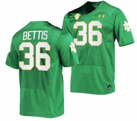 Notre Dame Fighting Irish #36 Jerome Bettis Jersey College Football Green 2023