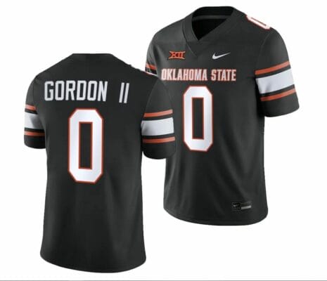 Oklahoma State Cowboys #0 Ollie Gordon II Jersey 2023 College Football Black Game