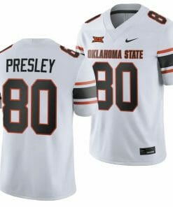 Oklahoma State Cowboys #80 Brennan Presley Jersey 2023 College Football White Game