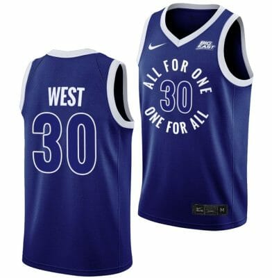Xavier Musketeers #30 David West Jersey All For One Blue Basketball 6 Xavier Musketeers #30 David West Jersey All For One Blue Basketball