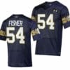 Notre Dame Fighting Irish Blake Fisher Jersey #54 College Football 2023 Aer Lingus Classic Navy
