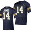 Notre Dame Fighting Irish Braylon James Jersey #14 College Football 2023 Aer Lingus Classic Navy 6 Notre Dame Fighting Irish Braylon James Jersey #14 College Football 2023 Aer Lingus Classic Navy