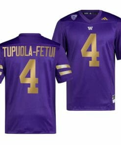 Washington Huskies Zion Tupuola Fetui Jersey #4 College Football Premier Purple