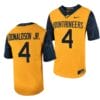 West Virginia Mountaineers CJ Donaldson Jr Jersey #4 Football Game Country Roads Gold