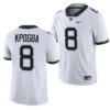 West Virginia Mountaineers Lee Kpogba Jersey #8 College Football 2023 Game White