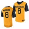 West Virginia Mountaineers Nicco Marchiol Jersey #8 Football Game Country Roads Gold