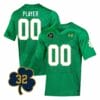 Custom Notre Dame Fighting Irish Jersey Name and Number College Football Johnny Lujack Patch 32 Green