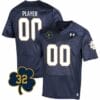 Custom Notre Dame Fighting Irish Jersey Name and Number College Football Johnny Lujack Patch 32 Navy