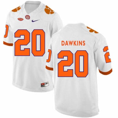Clemson Tigers Brian Dawkins Jersey #20 College Football White