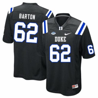 Duke Blue Devils Graham Barton Jersey #62 College Football Black