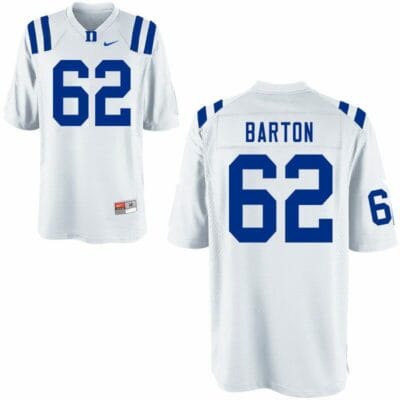 Duke Blue Devils Graham Barton Jersey #62 College Football White 10 Duke Blue Devils Graham Barton Jersey #62 College Football White