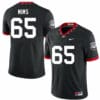 Georgia Bulldogs Amarius Mims Jersey #65 College Football Game Black