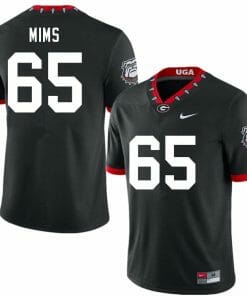 Georgia Bulldogs Amarius Mims Jersey #65 College Football Game Black