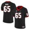 Georgia Bulldogs Amarius Mims Jersey #65 College Football Game Black Alternative