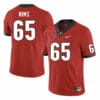 Georgia Bulldogs Amarius Mims Jersey #65 College Football Game Red