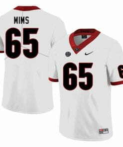 Georgia Bulldogs Amarius Mims Jersey #65 College Football Game White