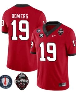 Georgia Bulldogs Brock Bowers Jersey #19 - Back To Back National Champions College Football Red
