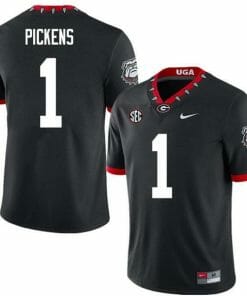 Georgia Bulldogs George Pickens Jersey #1 College Football Game Black Alternative